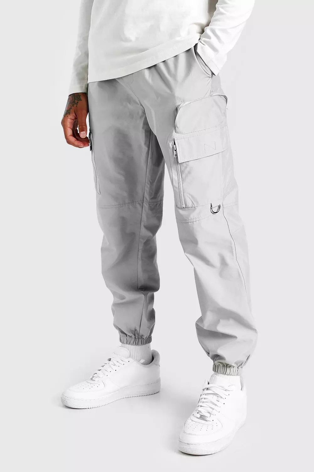 Light grey cargo trousers clearance